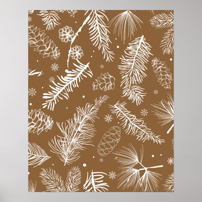 Poster Branches et pin 3 (Devant)