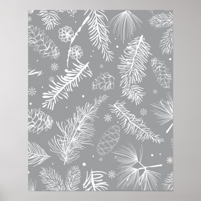 Poster Branches et pin 4 (Devant)