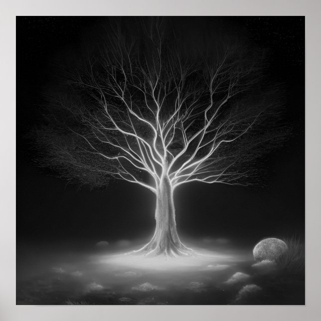 Poster Branches vides - B&W (Devant)