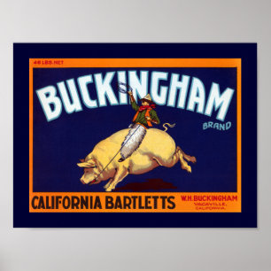 Poster Brand de Buckingham California Bartletts