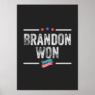 Poster brandon a gagné, brandon a gagné drôle, brandon a