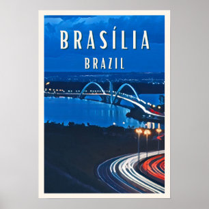Poster Brasilia : La ville futuriste au coeur du Brésil