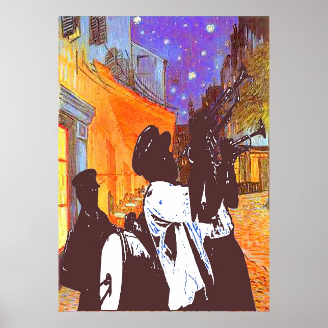 Poster Brass Band, Night Cafe (Devant)