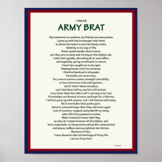 Poster Brat de l'armée 8,5 x 11