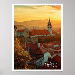 Poster Bratislava Slowakia Art voyage célèbre