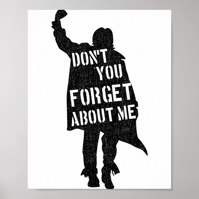 Poster Breakfast Club Don't You Forget About Me Silhouett (Devant)