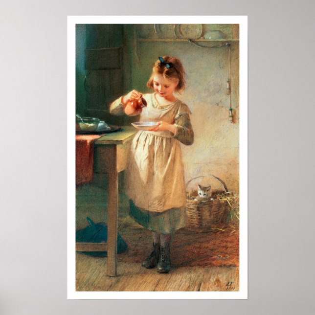 Poster Breakfast Kitty (Devant)