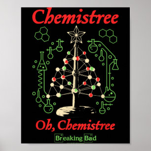Poster Breaking Bad Oh Chemistree Drôle de Noël Science