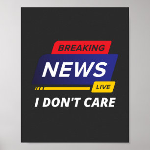 Poster Breaking News Je m'en fiche Drôle