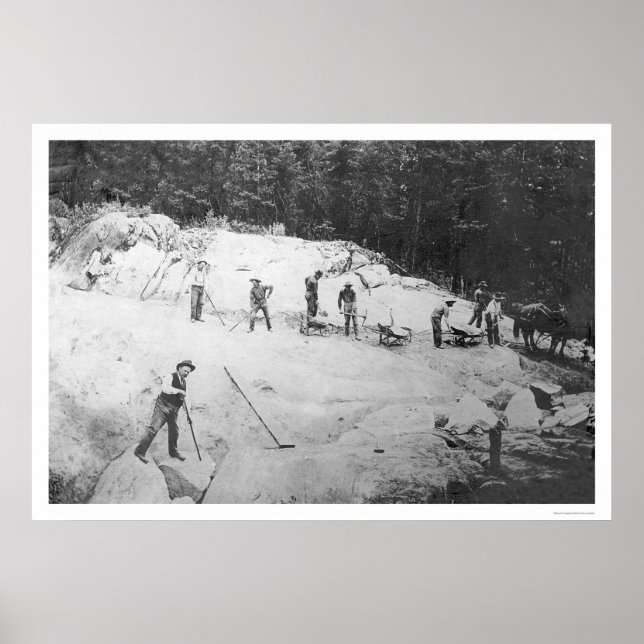 Poster Breaking Rocks Alaska 1916 (Devant)