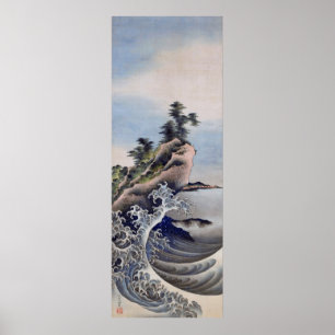 Poster Breaking Waves, Hokusai
