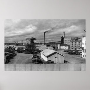 Poster Bremerton, vue de WA de photographie d'arsenal de