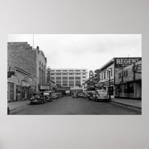 Poster Bremerton, WA Street Vue de la ville Photographie