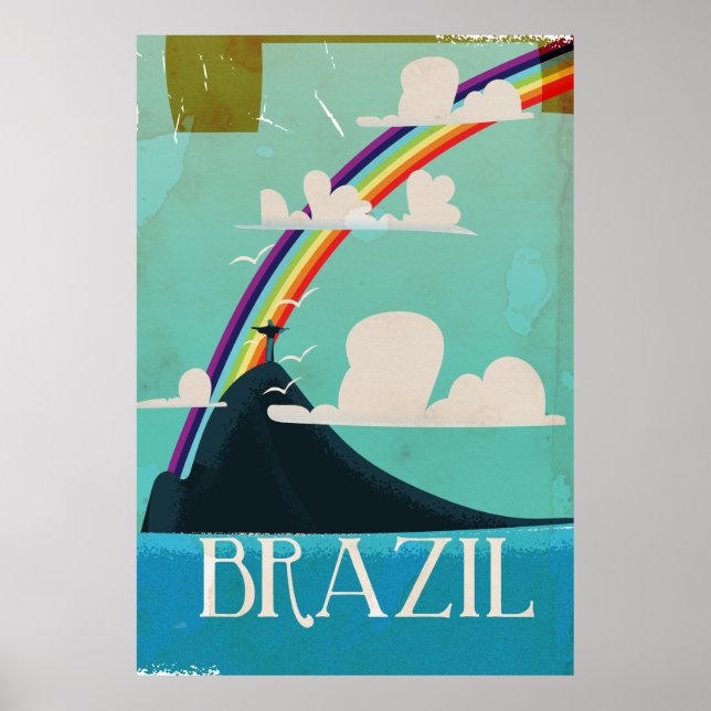 Poster brésil christ l'affiche de voyage du rédempteur (Devant)