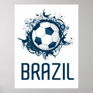 Poster Brésil Football