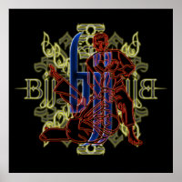 Poster brésilien Jiu Jitsu Red Fighters