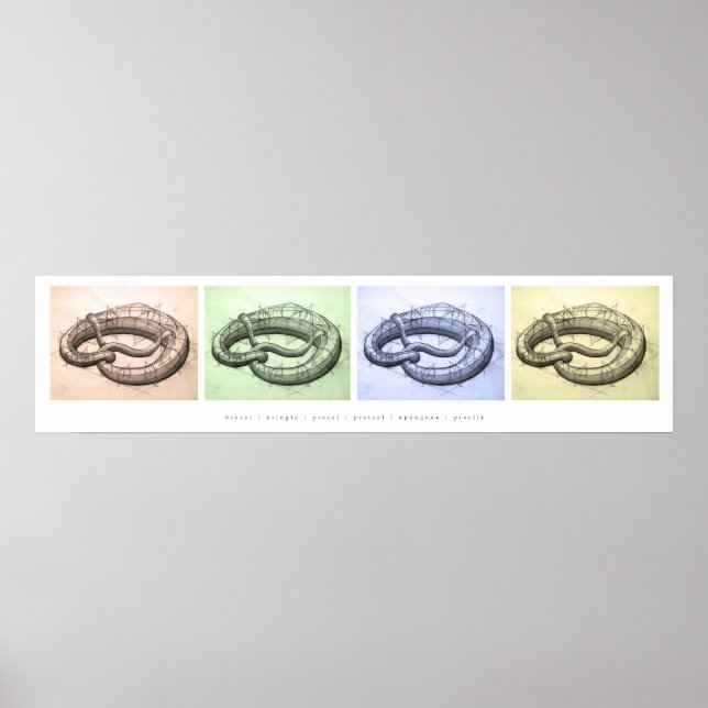 Poster Bretzels colorés (Devant)