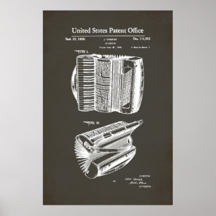Poster Brevet américain - Accordéon