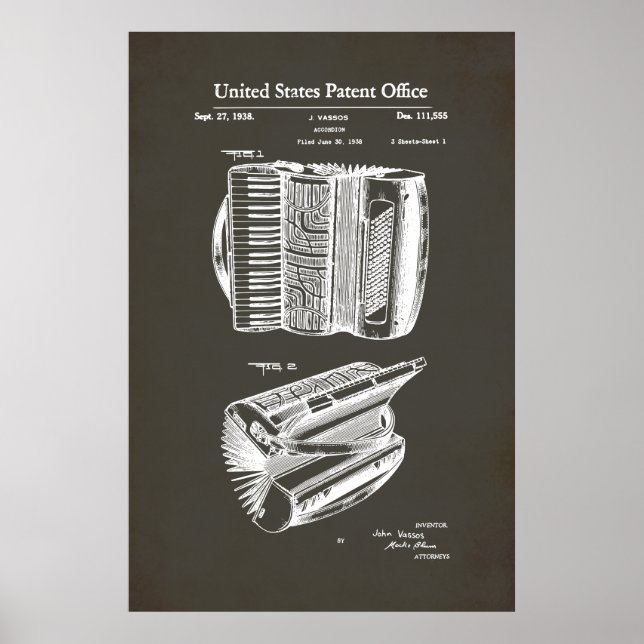 Poster Brevet américain - Accordéon (Devant)