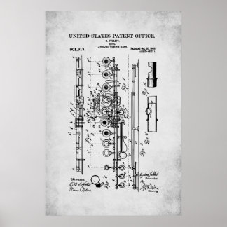Poster Brevet américain - Flûte