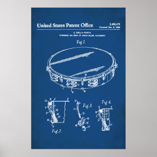 Poster Brevet américain - Tambourine