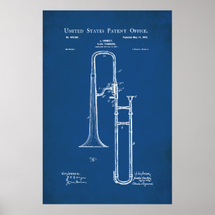 Poster Brevet américain - Trombone
