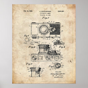 Poster Brevet d'appareil-photo photographique