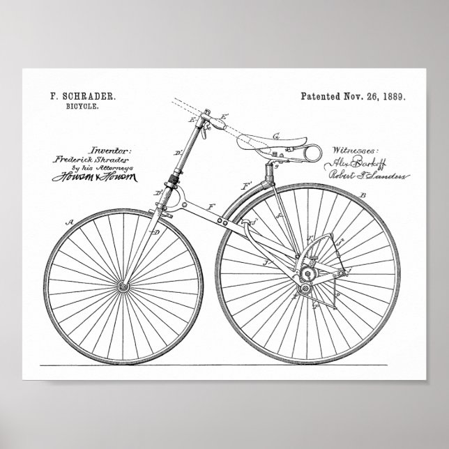 Poster Brevet d'art de 1889 sans chainerie Imprimer (Devant)