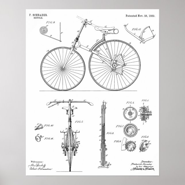 Poster Brevet d'art de 1889 sans chainerie Imprimer (Devant)