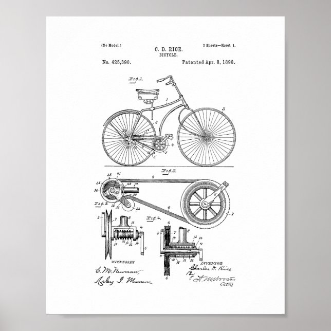Poster Brevet de bicyclette (Devant)