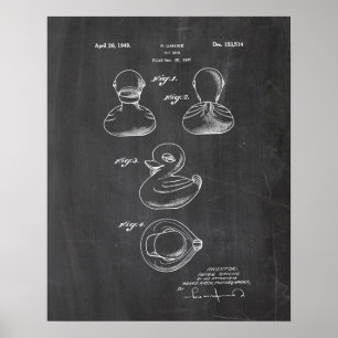 Poster Brevet de canard à jouet