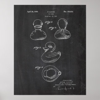 Poster Brevet de canard en caoutchouc
