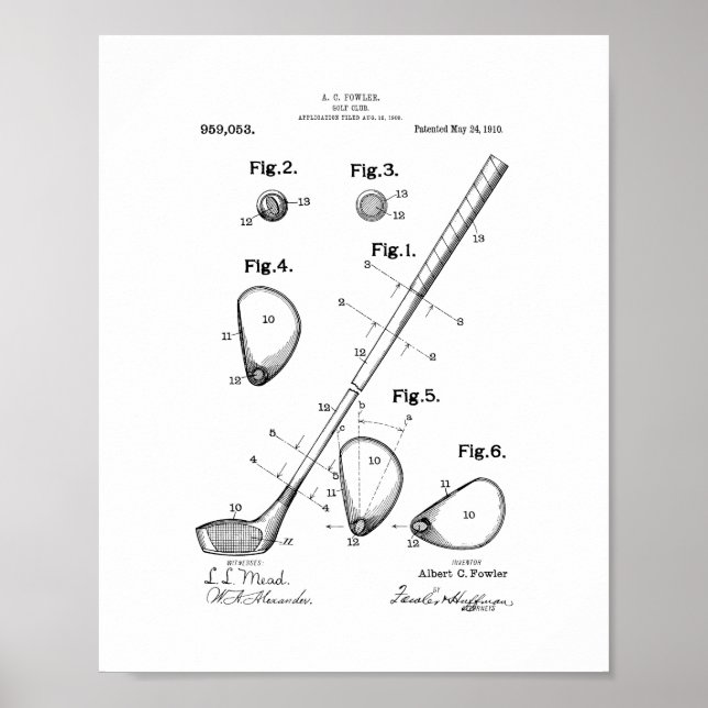 Poster Brevet de club de golf (Devant)