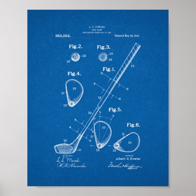 Poster Brevet de club de golf - Plan directeur (Devant)