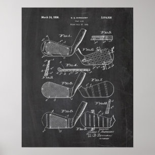 Poster Brevet de clubs de golf