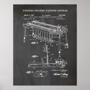 Poster Brevet de guitare Fender Steel - Cadeau de guitare