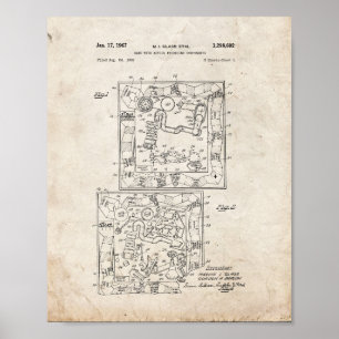 Poster Brevet de jeu de société de souricière à  cla
