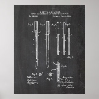 Poster Brevet de machine à coudre