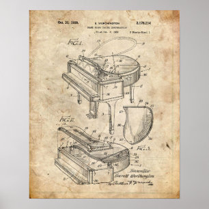 Poster Brevet de piano