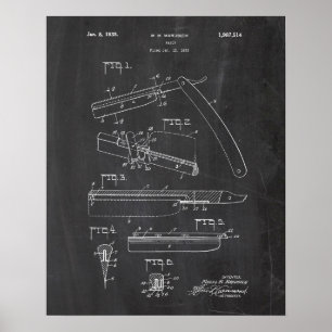 Poster Brevet de rasoir droit