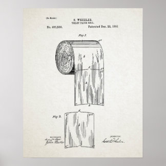 Poster Brevet de rouleau de papier toilette