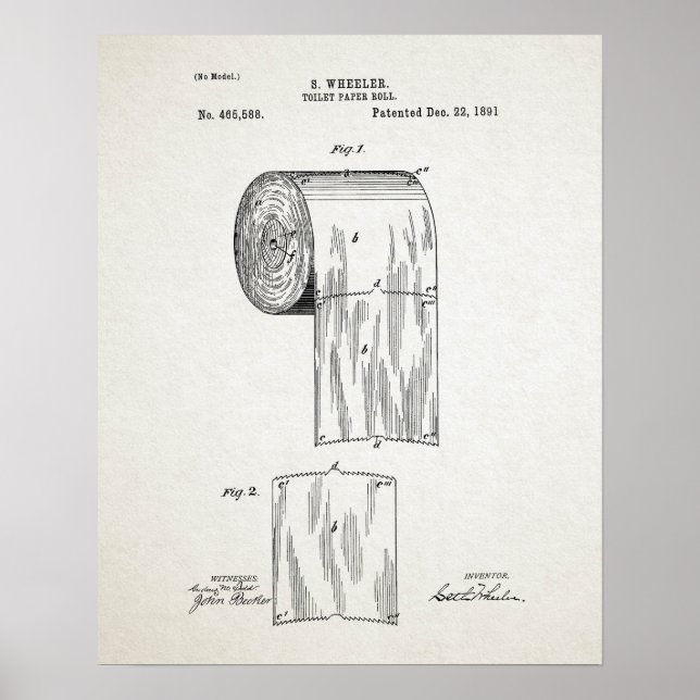 Poster Brevet de rouleau de papier toilette (Devant)