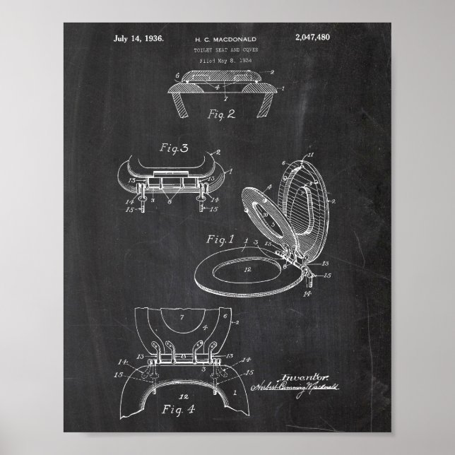 Poster Brevet de rouleau de papier toilette (Devant)