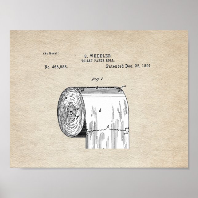 Poster Brevet de rouleau de papier toilette (Devant)