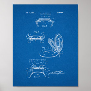 Poster Brevet de siège des toilettes et de couverture -