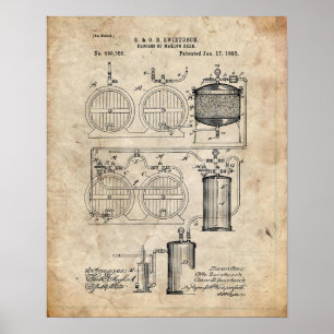 Poster Brevet de système de brassage de bière
