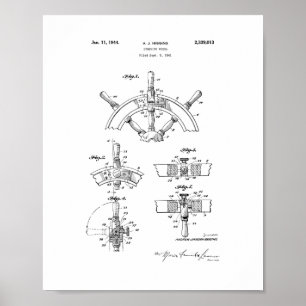 Poster Brevet de volant du bateau