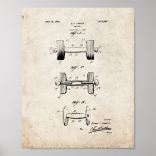 Poster Brevet d'haltère - vieux regard