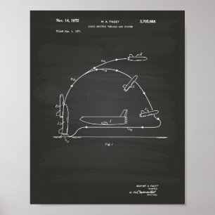 Poster Brevet du véhicule de navette spatiale 1972 -