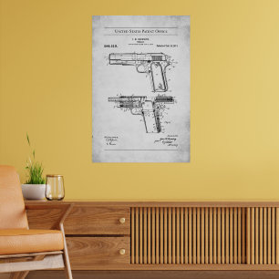 Poster Brevet US - Browning M1911